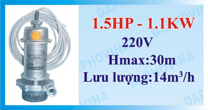 Bơm chìm áp cao 1.5HP - 1.1KW