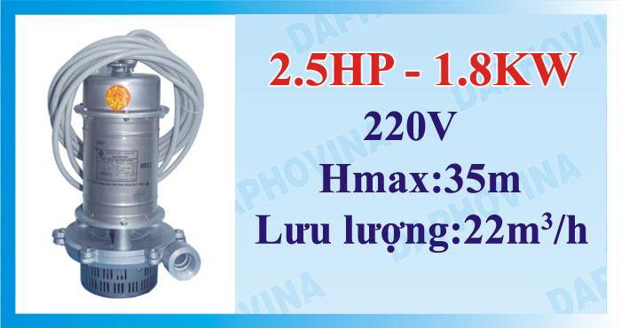Bơm chìm áp cao 2.5HP - 1.8KW