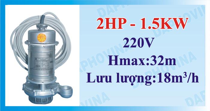 Bơm chìm áp cao 2HP - 1.5KW