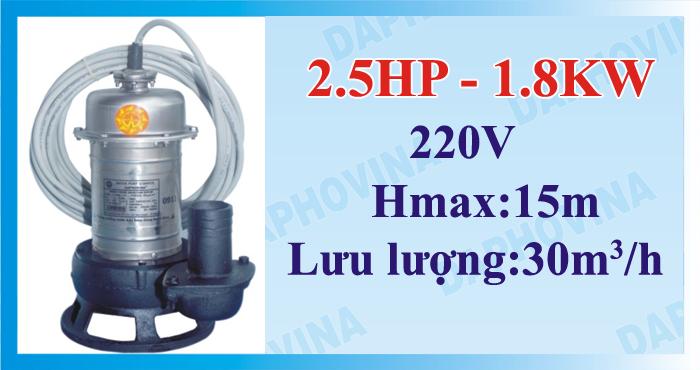 Bơm chìm áp thấp 2.5HP - 1.8KW