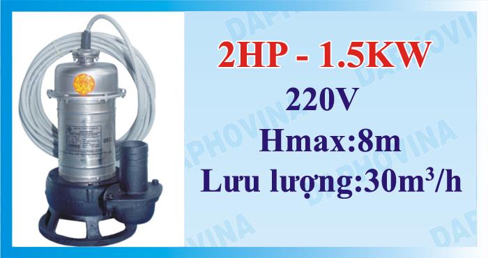 Bơm chìm áp thấp 2HP - 1.5KW