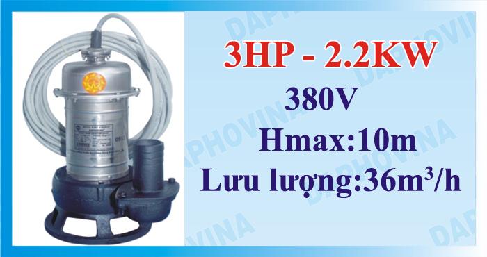 Bơm chìm áp thấp 3HP - 2.2KW